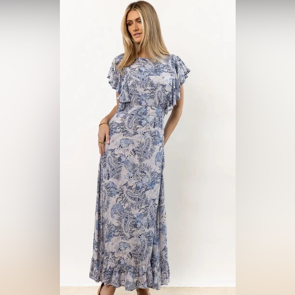 Blue Boho Paisley Maxi Dress by böhme